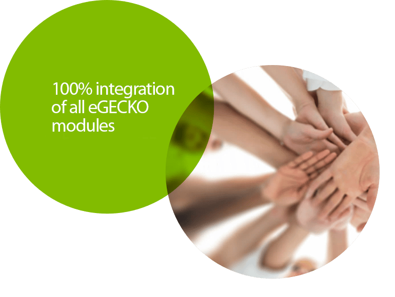 100% Integration of all eGECKO modules